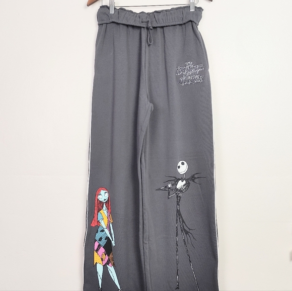 Women's Large Nightmare Before Christmas Sweatpants Wide Lounge Sleep Costume - Picture 1 of 6
